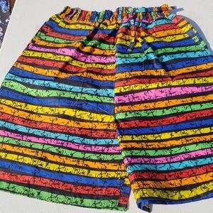 Colorful Striped Women's Bermuda Shorts